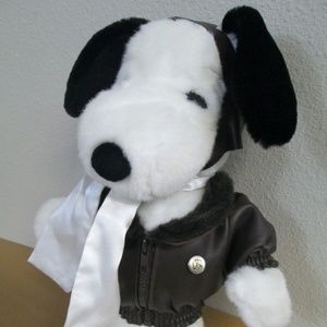 1992 Peanuts Snoopy Pilot Flying Ace 13" Tender Heart & Applause Plush